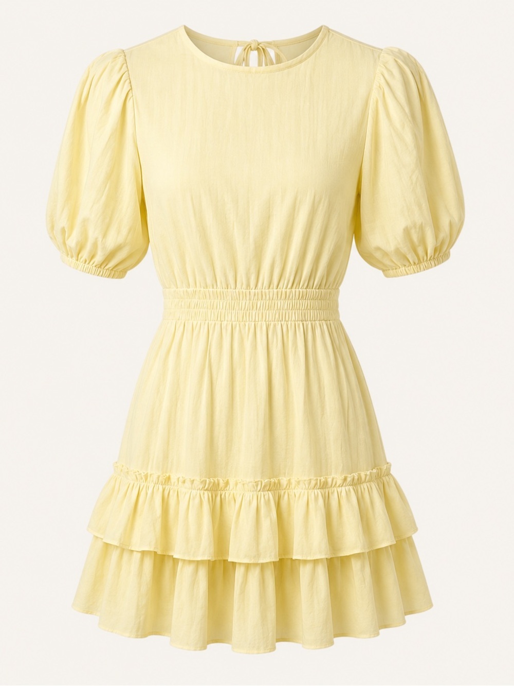 Idem Ditto yellow open back Ruffle mini dress, small